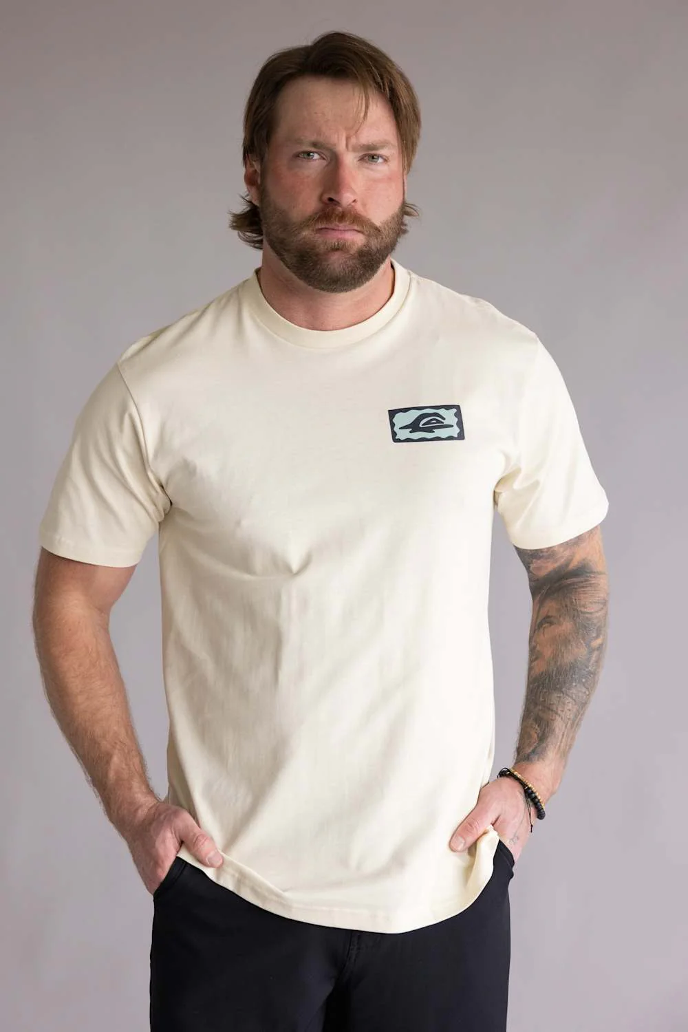 Quiksilver Serenity Splash T-Shirt for Men in Bone White | QS000125-BONE WHITE - Image 2