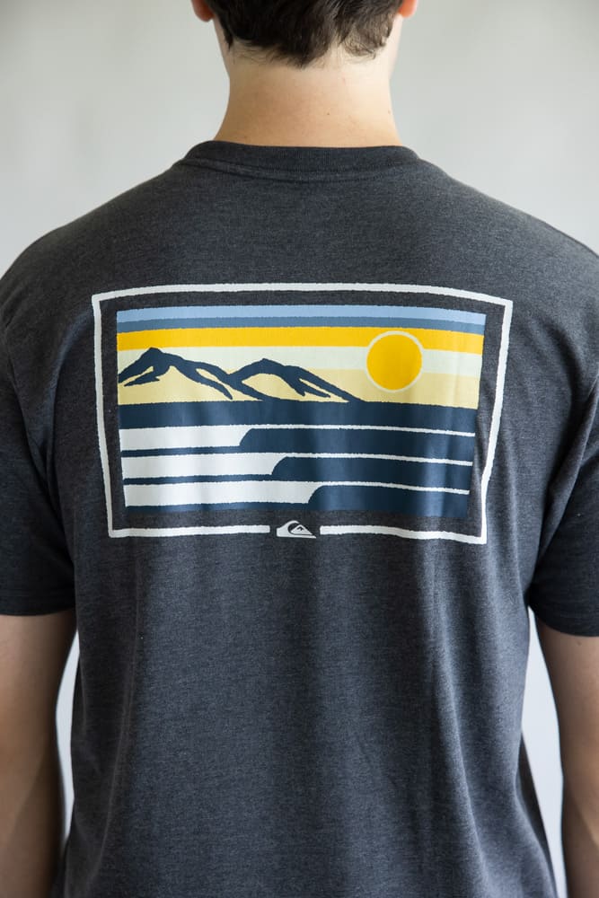 Quiksilver Coastal Vibes Classic T-Shirt for Men in Charcoal Grey | QSM35ST364-CHR - Image 3