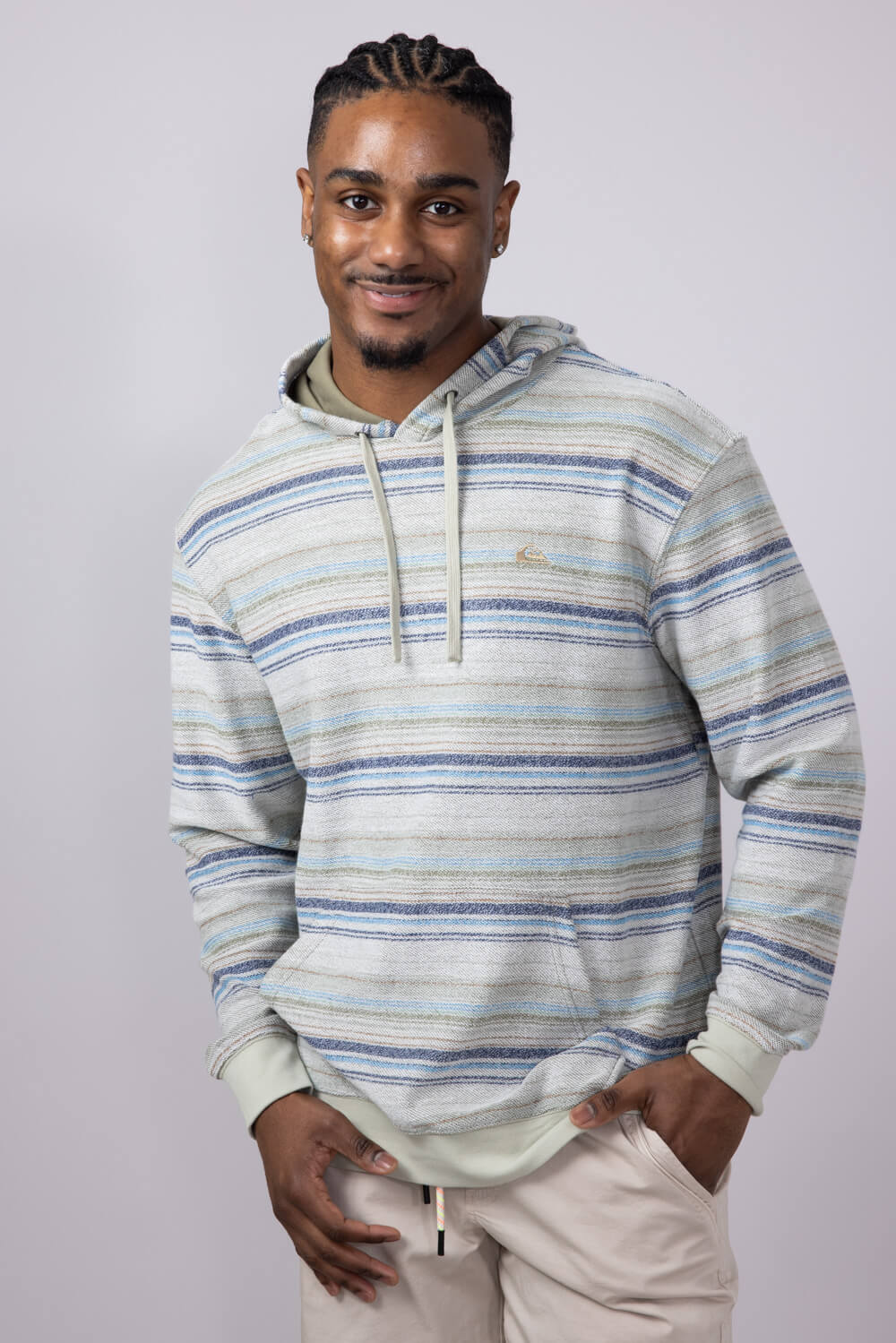 Quiksilver Great Otway Hoodie for Men in Pale Aloe | QSM15FT014-PAA - Image 4