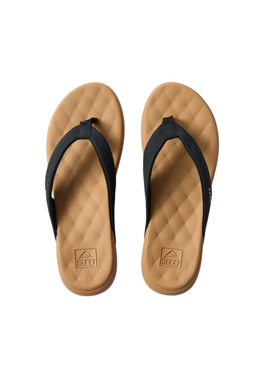 Reef Cushion Melody Flip Flops for Women in Black/Tan | CJ8132 - Image 2