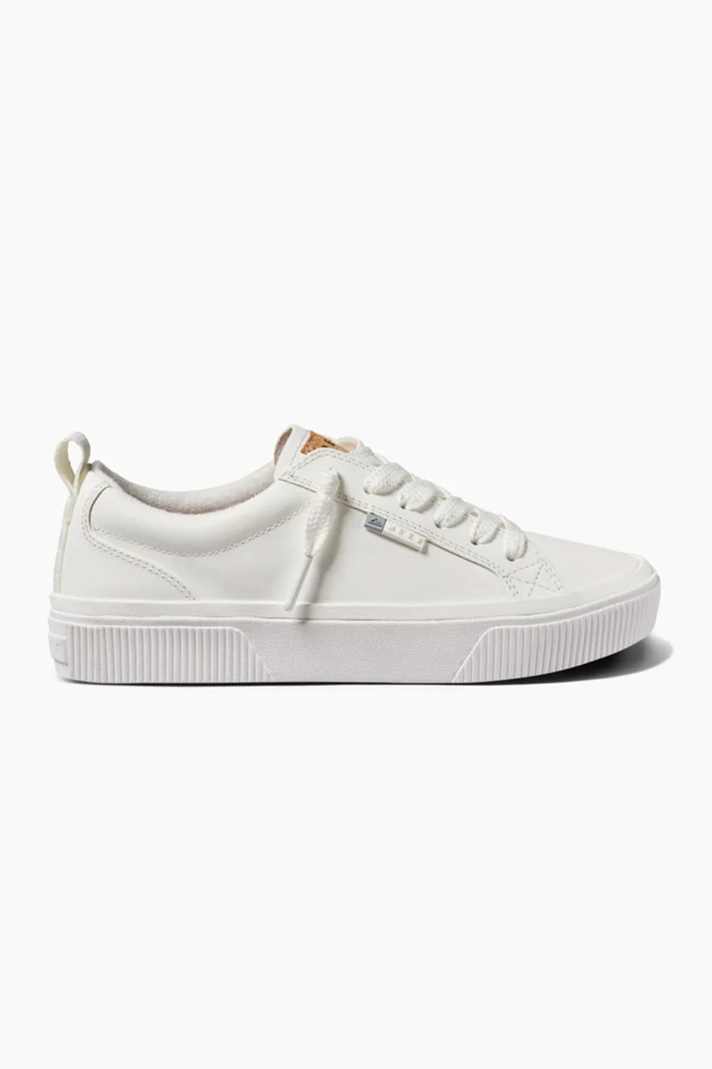 Reef Lay Day Dawn Leather Sneakers for Women in White | CJ5183 - Image 4
