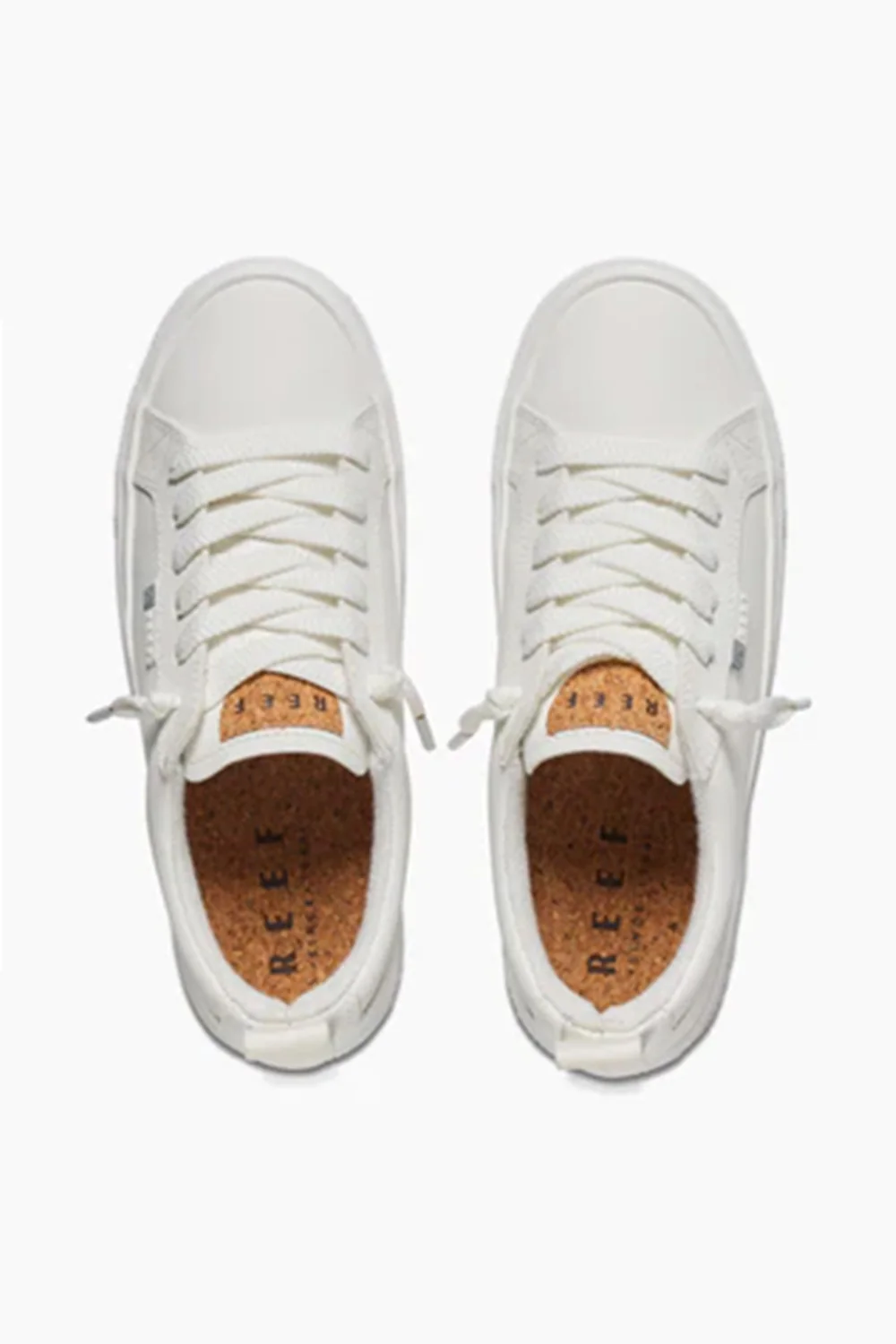 Reef Lay Day Dawn Leather Sneakers for Women in White | CJ5183 - Image 5