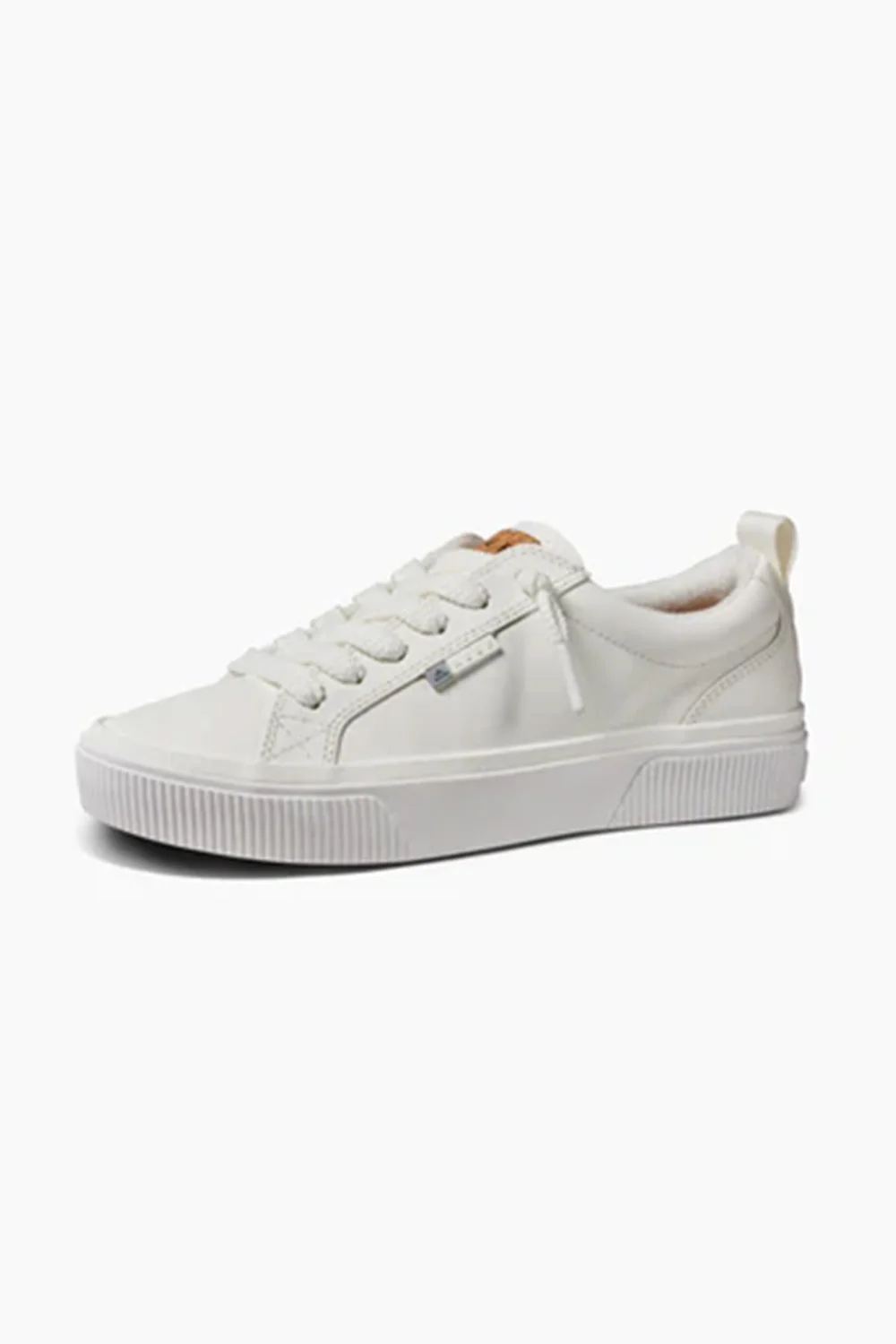 Reef Lay Day Dawn Leather Sneakers for Women in White | CJ5183 - Image 6