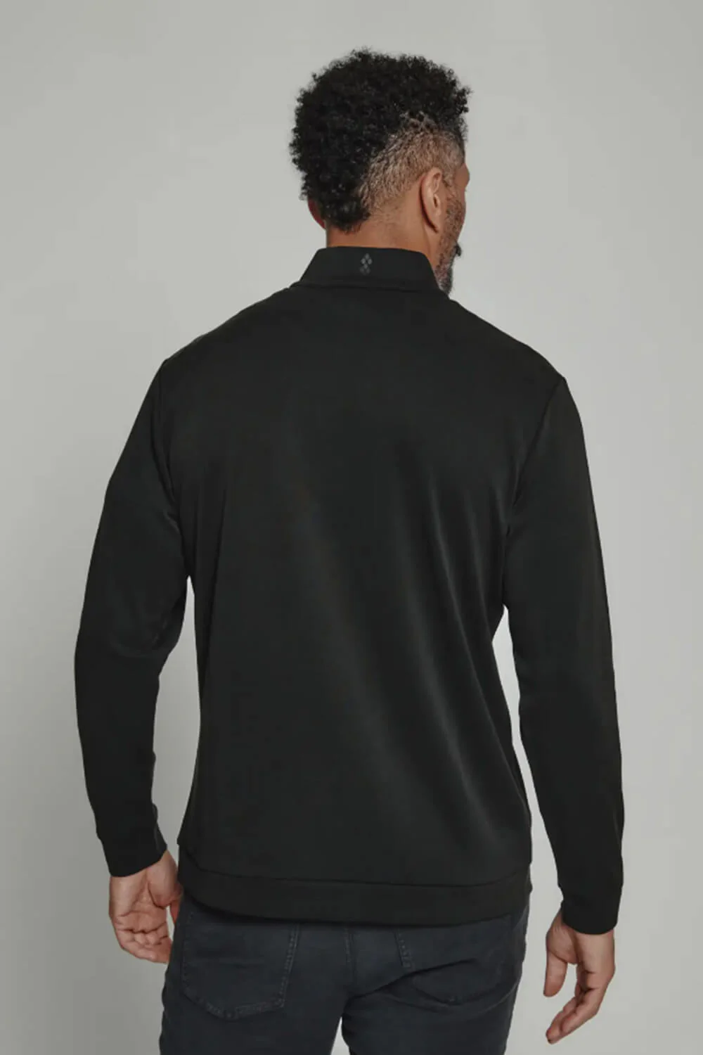 7Diamonds REV Quarter Zip Pullover for Men in Black | SPV-1032-BLACK - Image 3