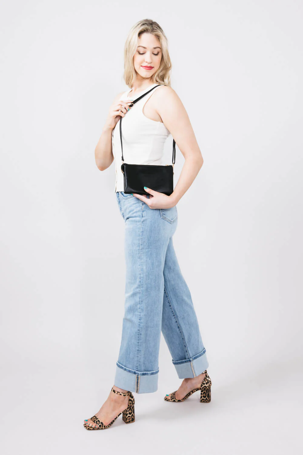 Riley Crossbody Wristlet for Women in Black | M013-BK - Image 4