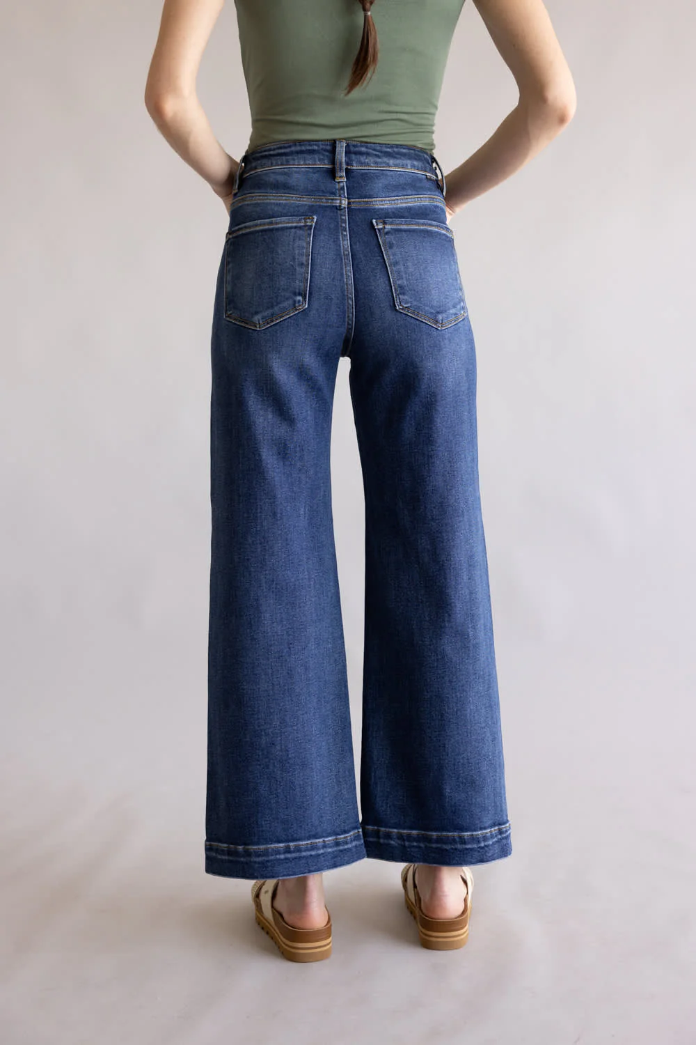 Risen High Rise Trouser Jeans for Women | RDP5687-DK - Image 3