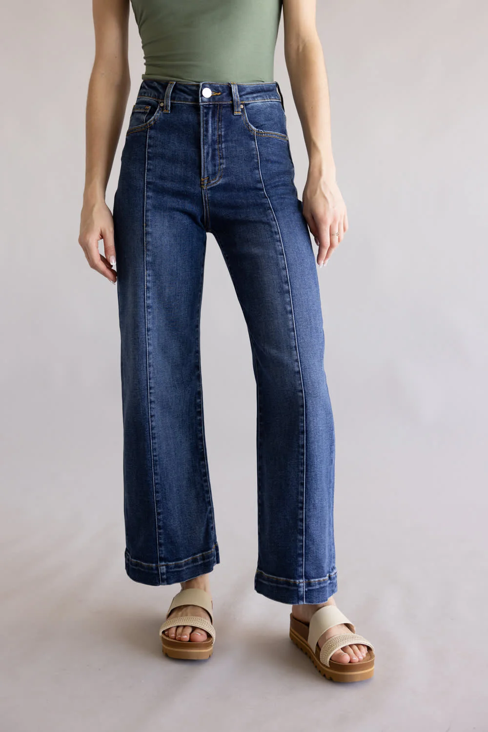 Risen High Rise Trouser Jeans for Women | RDP5687-DK - Image 5