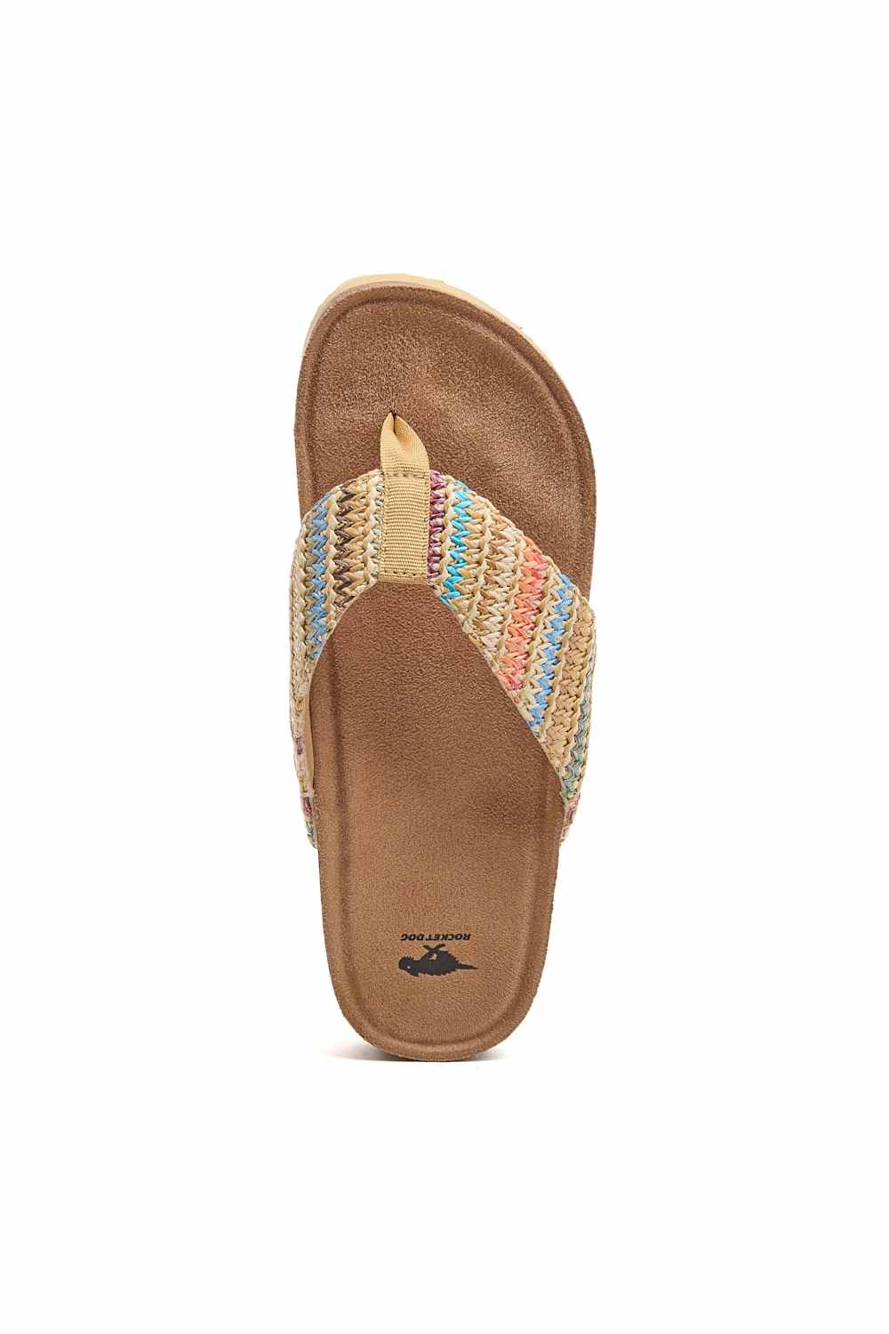 Rocket Dog Aloha Raffia Slide for Women in Natural/Multi | ALOHA-NATURAL - Image 3