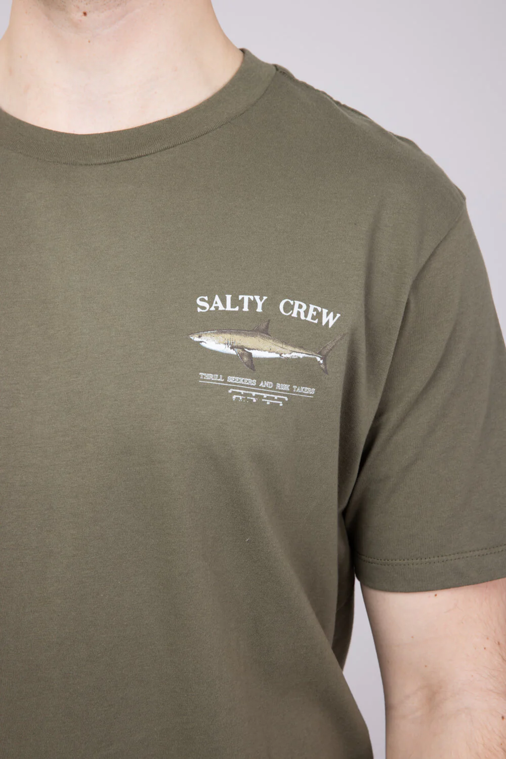 Salty Crew Bruce T-Shirt for Men in Dusty Olive | 20035067-DUSTY OLIVE - Image 3
