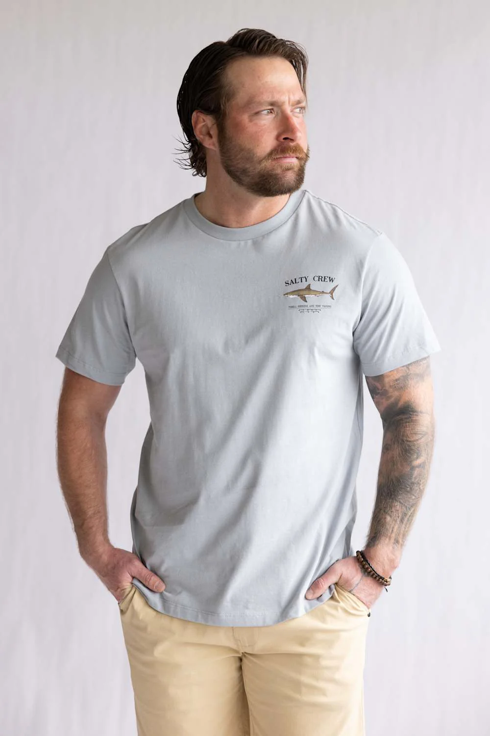 Salty Crew Bruce T-Shirt for Men in Quarry | 20035067-QUARRY - Image 2