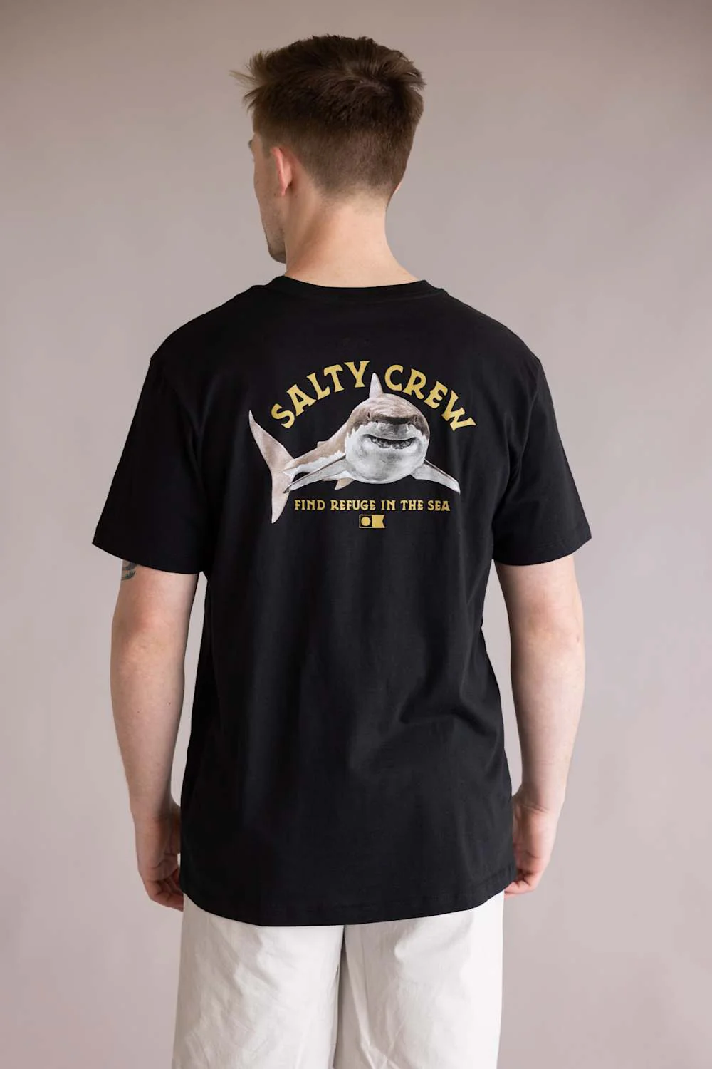 Salty Crew Lurking T-Shirt for Men in Black | 20035831-BLK - Image 4