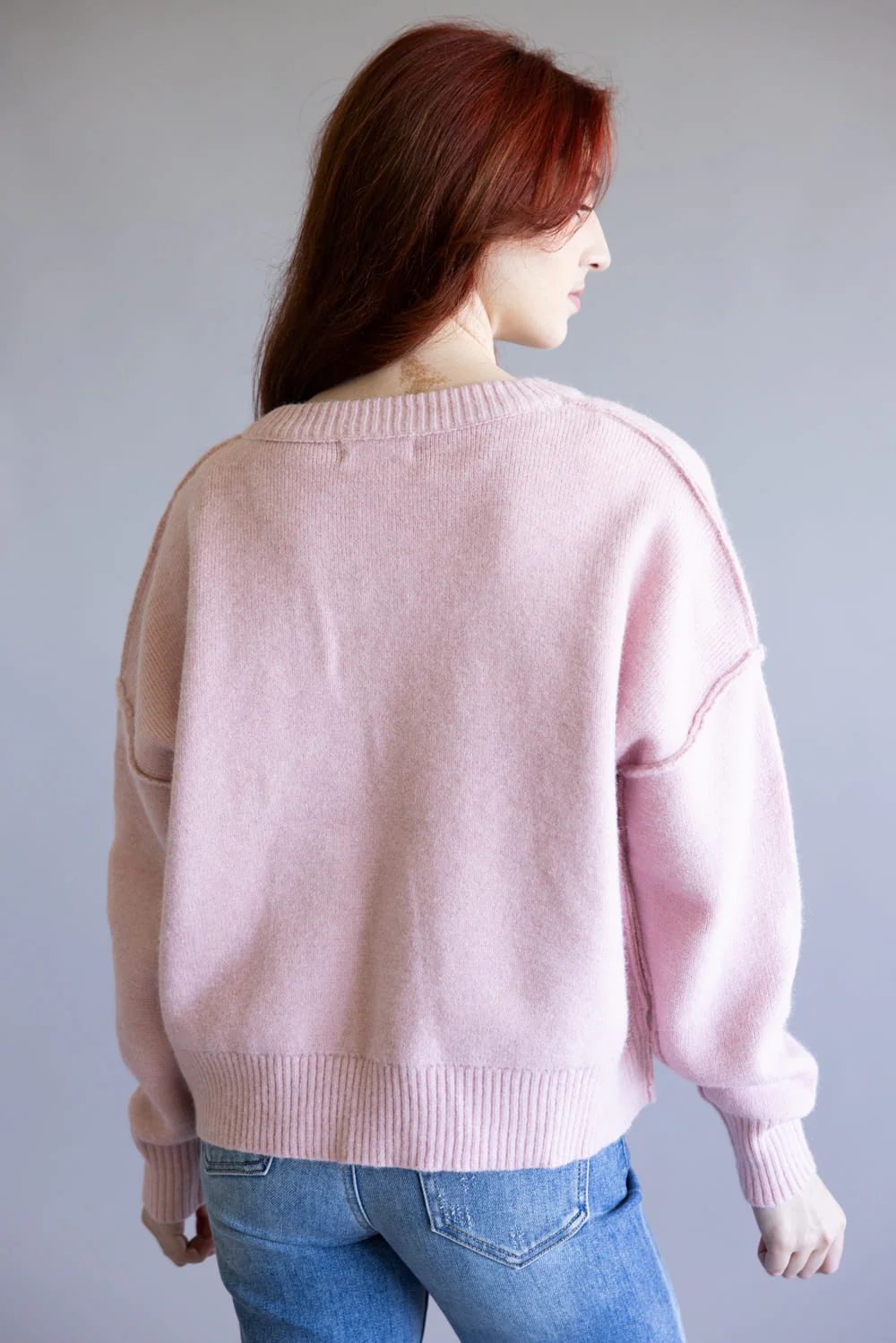 Santa Embroidered Sweatshirt for Women in Pink | IKT300363-01-PINK - Image 2