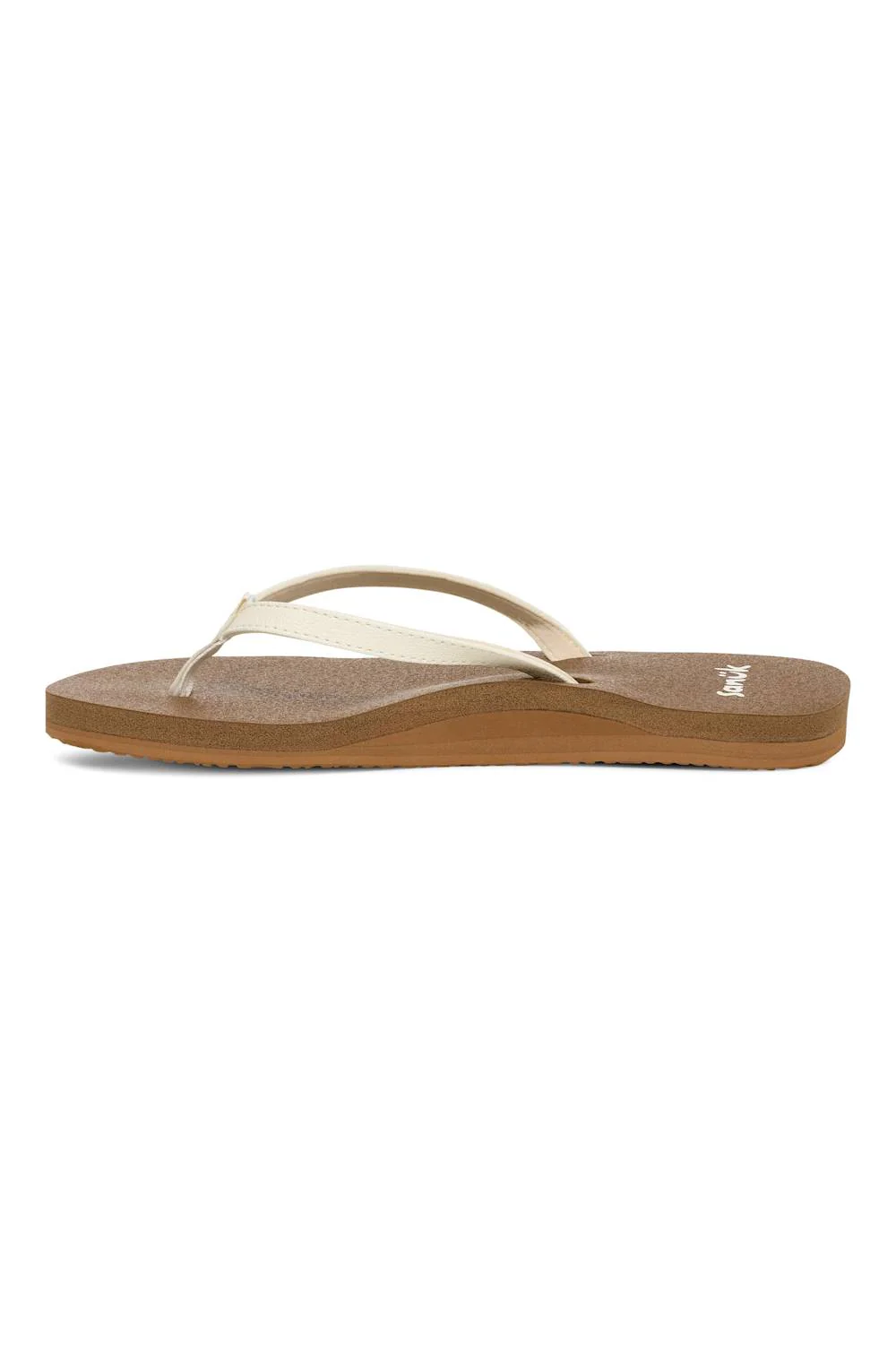 Sanuk Yoga Joy II Flip Flops for Women in White | 1169692-WHT - Image 3