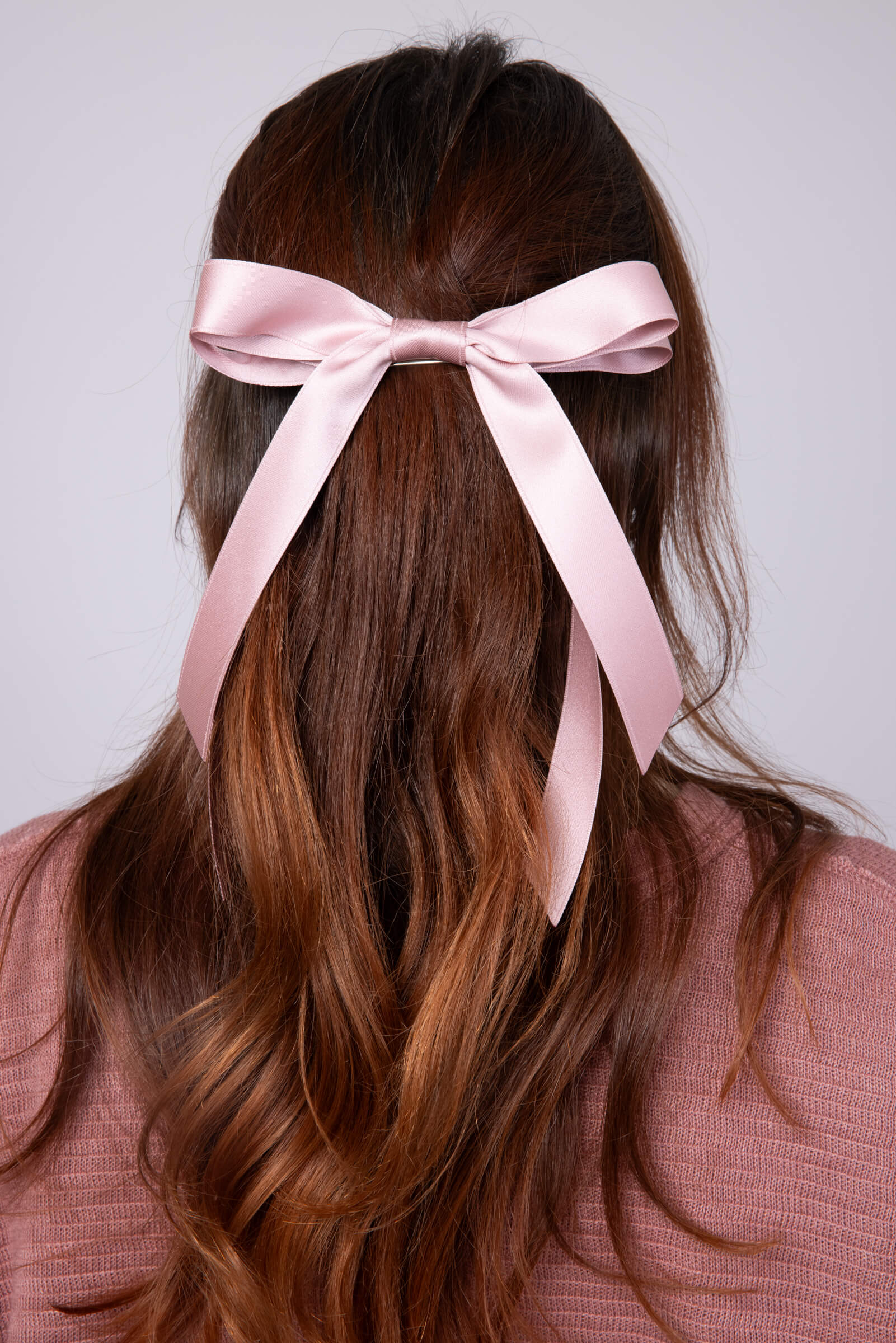 Satin Bow Clip in Pink | MH009PK - Image 3