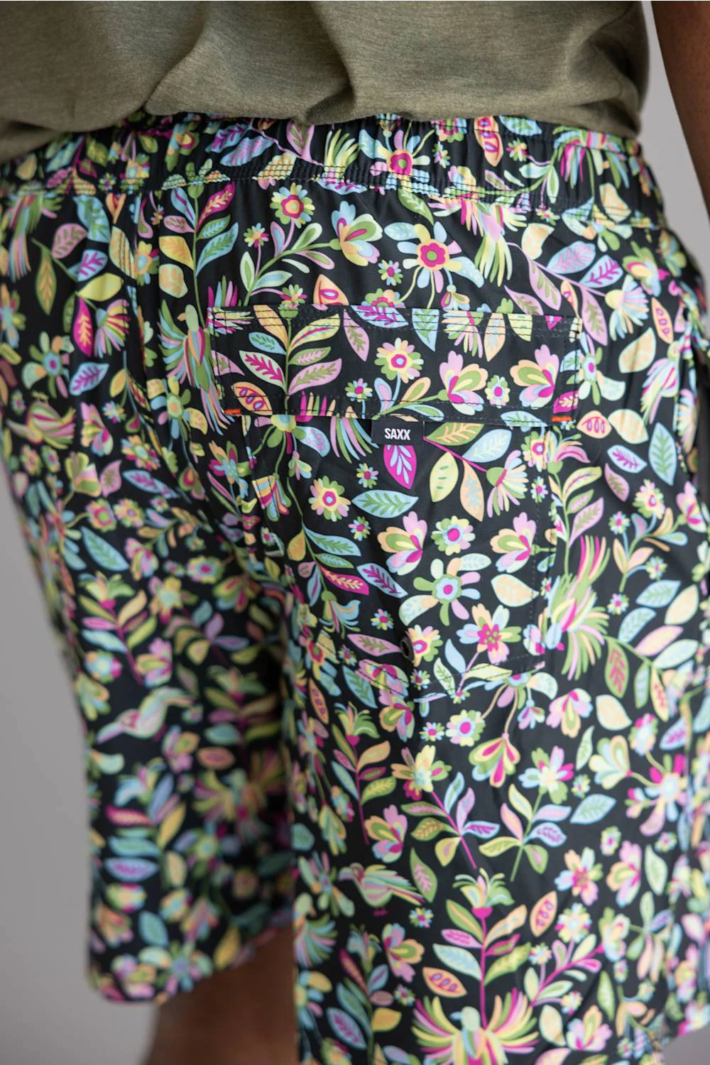 Saxx 2n1 Oh Buoy Swim Shorts for Men in Garden | SXSW04L-AGB - Image 3