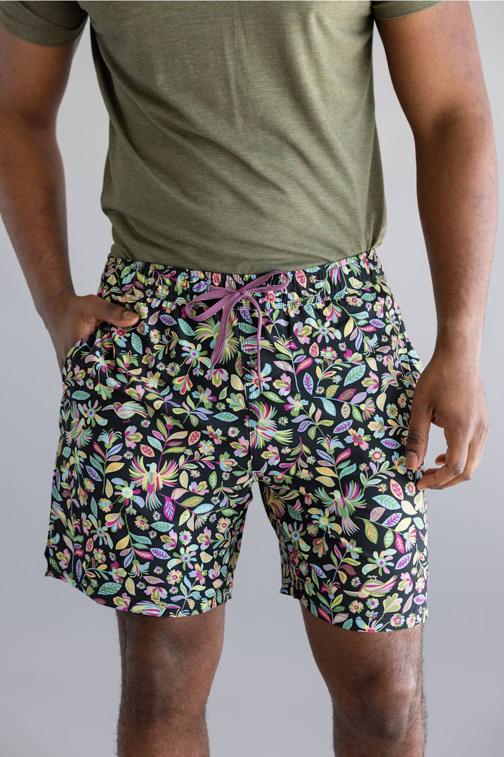 Saxx 2n1 Oh Buoy Swim Shorts for Men in Garden | SXSW04L-AGB - Image 4
