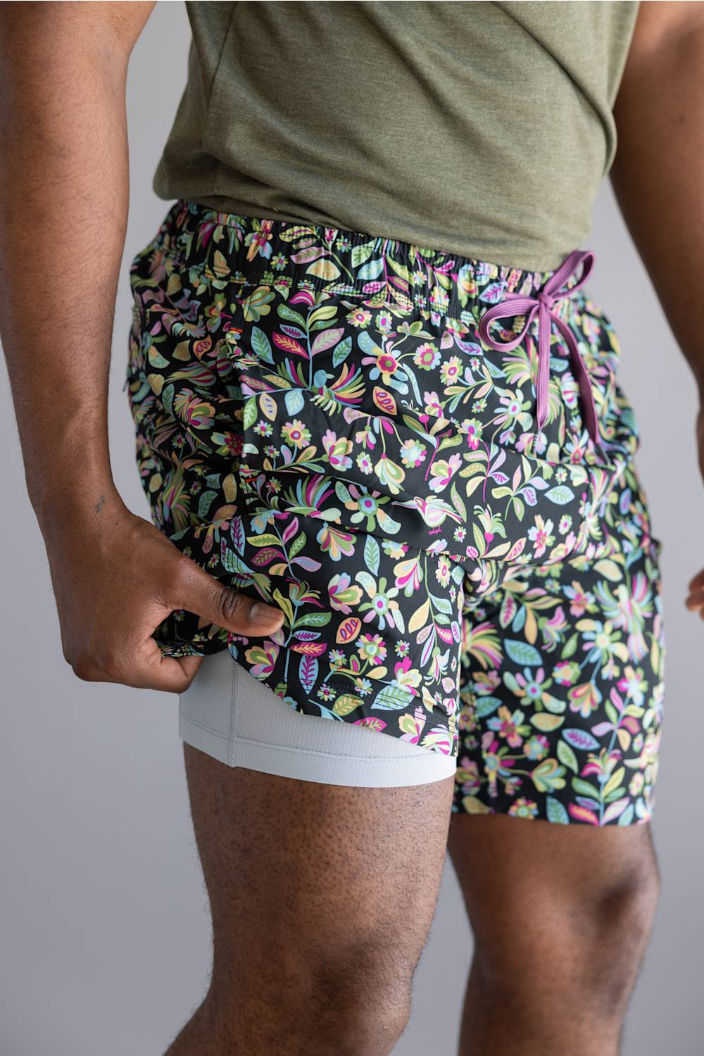 Saxx 2n1 Oh Buoy Swim Shorts for Men in Garden | SXSW04L-AGB - Image 5