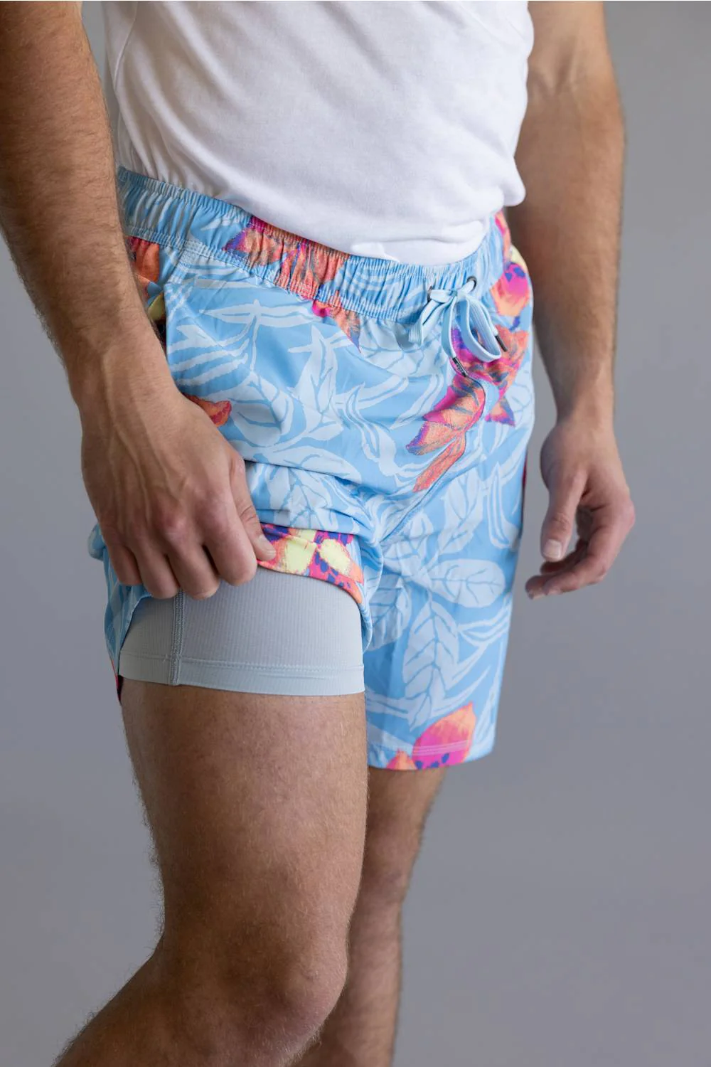 Saxx 2n1 Oh Buoy Swim Shorts for Men in Orchid Blue | SXSW04L-NOA - Image 2