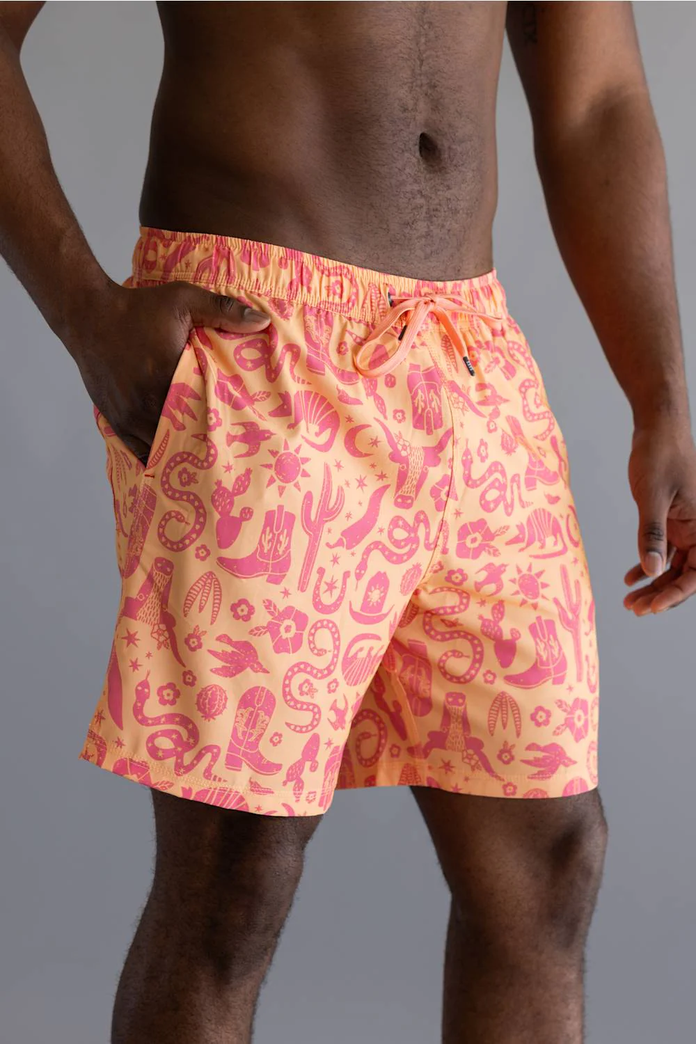 Saxx 2n1 Oh Buoy Swim Shorts for Men in Peach Jelly | SXSW04L-CBP - Image 5