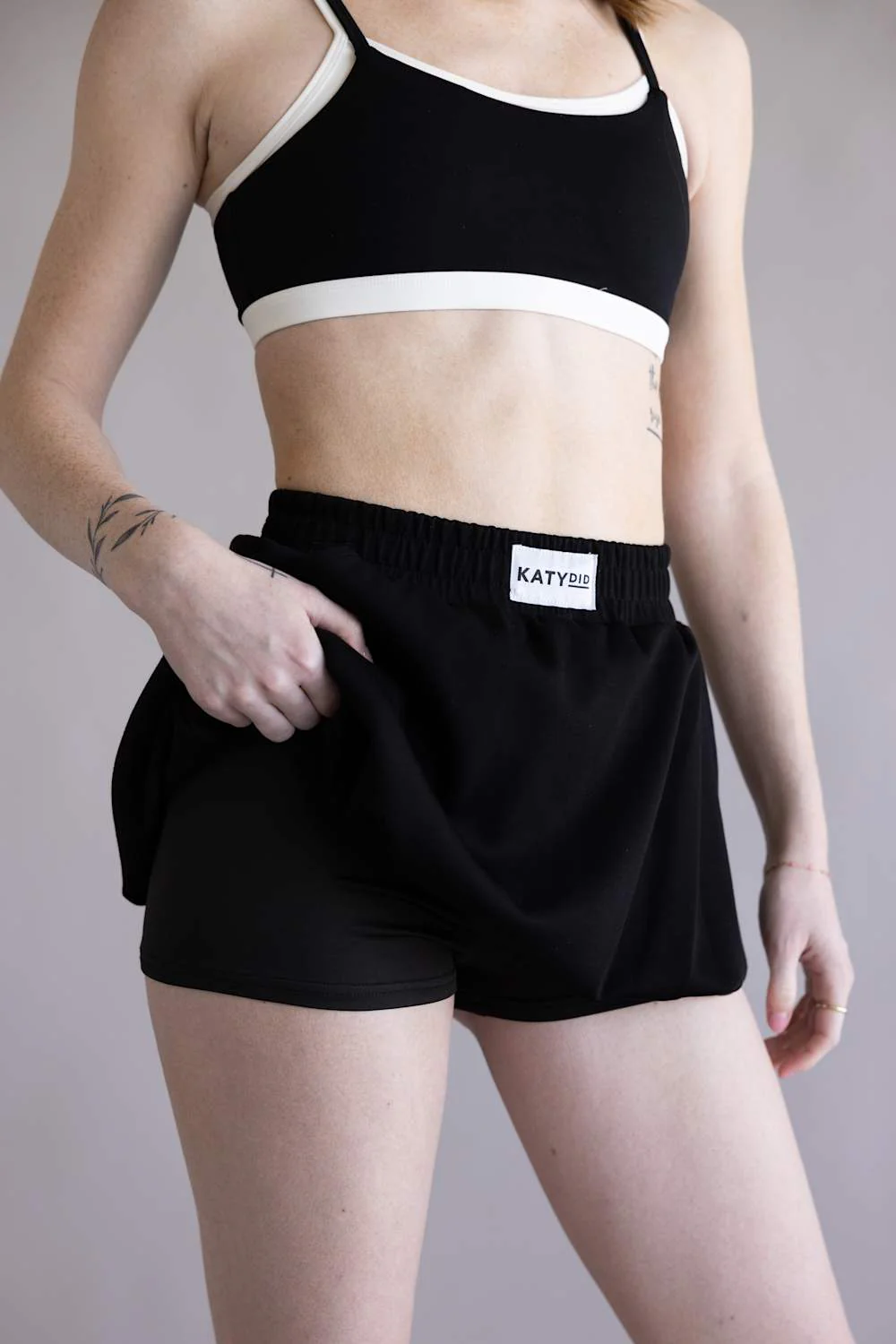 Scuba Bubble Skort for Women in Black | KDC-SKT-250-BLK - Image 2