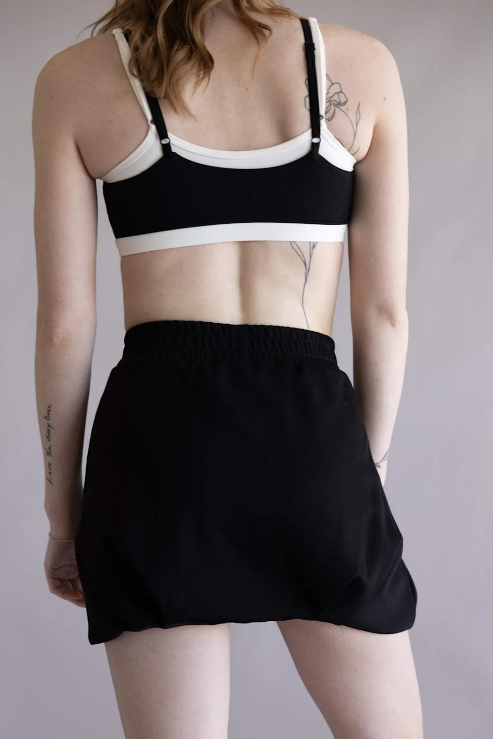 Scuba Bubble Skort for Women in Black | KDC-SKT-250-BLK - Image 3