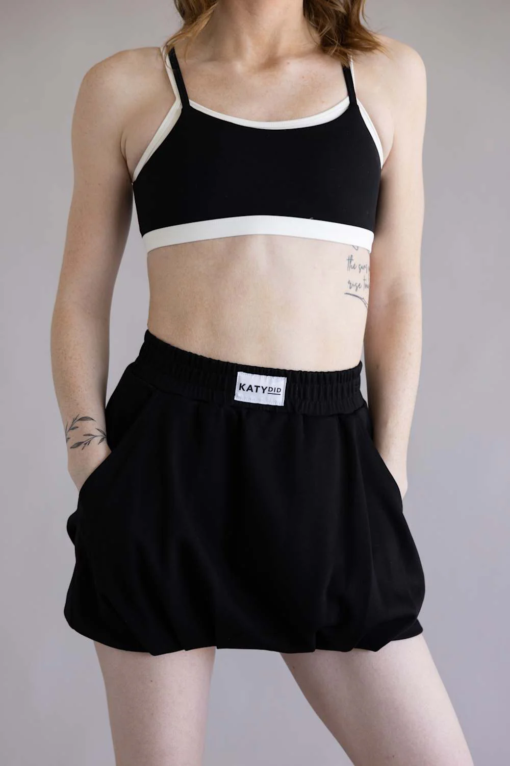 Scuba Bubble Skort for Women in Black | KDC-SKT-250-BLK - Image 4