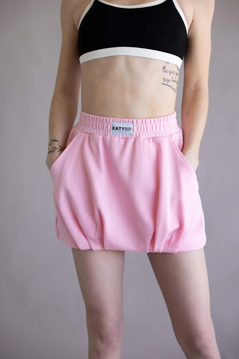 Scuba Bubble Skirt for Women in Pink | KDC-SKT-250-PNK - Image 3