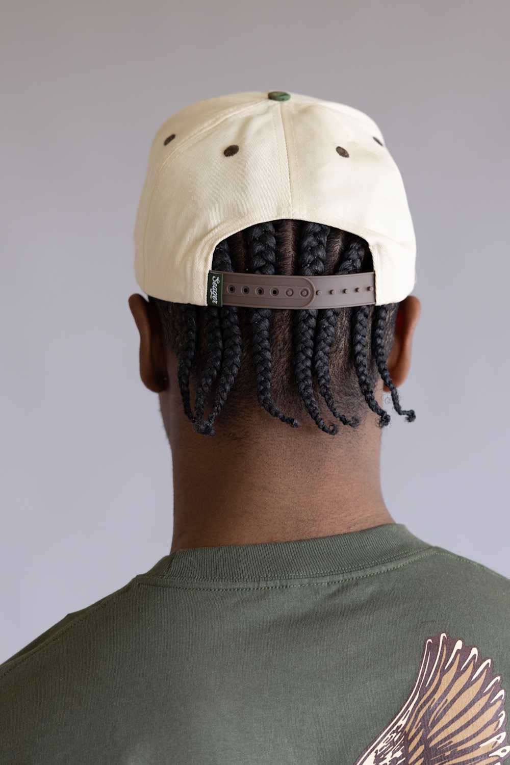 Seager Branded Camo Snapback Hat for Men in Cream | MHF25BRANDCCAMO - Image 3
