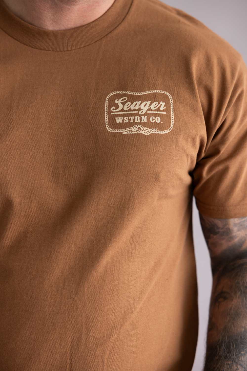 Seager High Noon T-Shirt for Men in Brown Sugar | MTSP26HGHNOBRN3 - Image 3