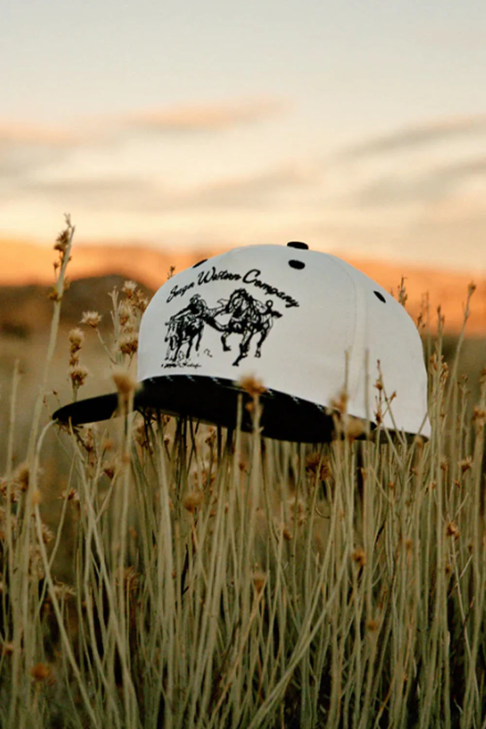 Seager Los Rios Canvas Snapback Hat for Men in Cream/Black | MHSP25LOSRIBCRM - Image 2