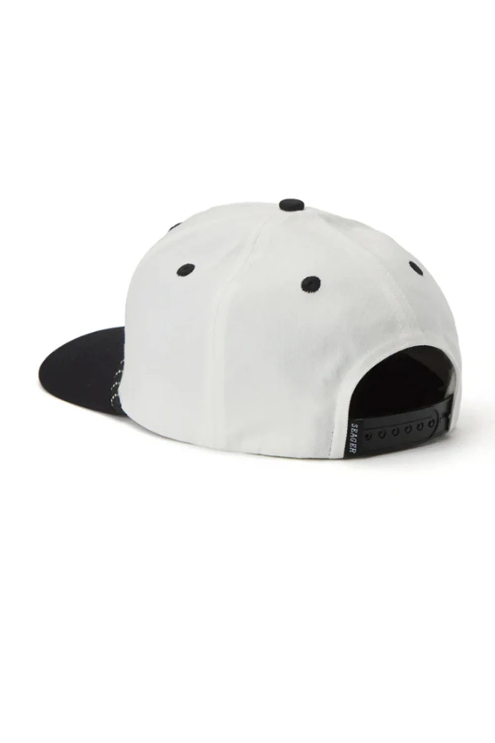 Seager Los Rios Canvas Snapback Hat for Men in Cream/Black | MHSP25LOSRIBCRM - Image 6