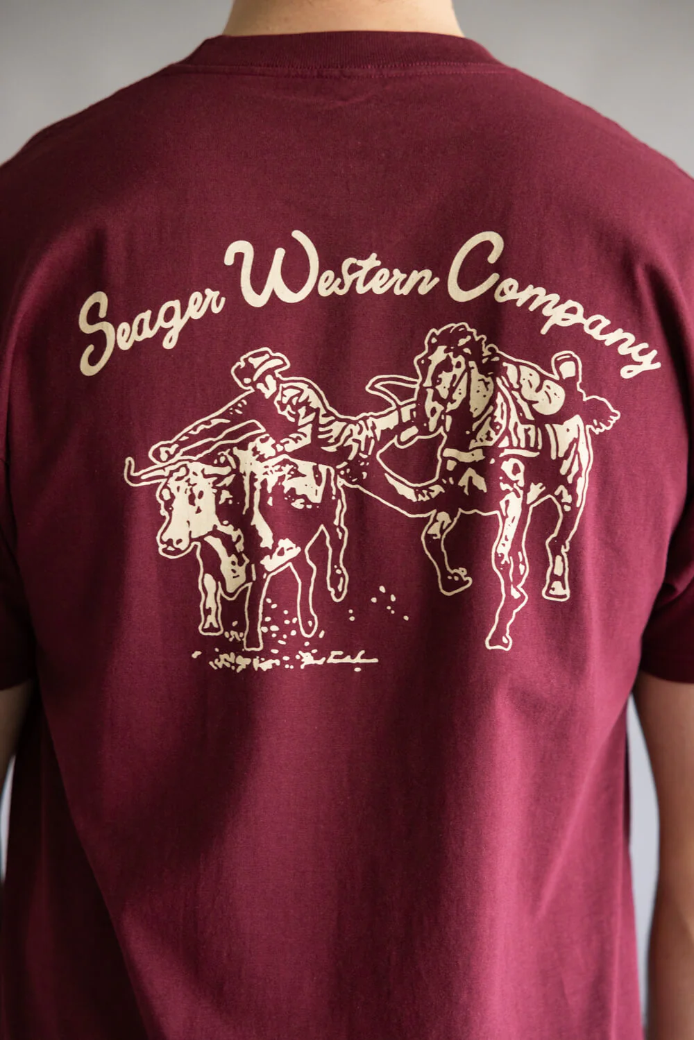 Seager Los Rios T-Shirt for Men in Burgundy | MTF25LOSRIRED-RED - Image 5