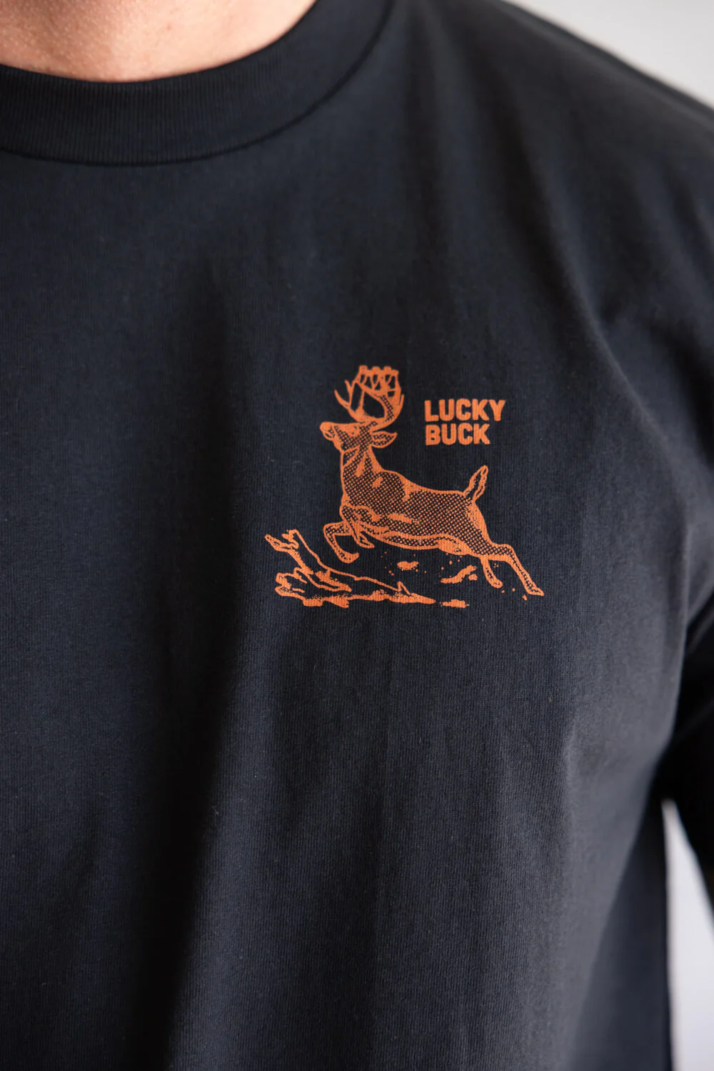 Seager Lucky Buck T-Shirt for Men in Black | MTF25LKBUCKBLK-BLK - Image 3