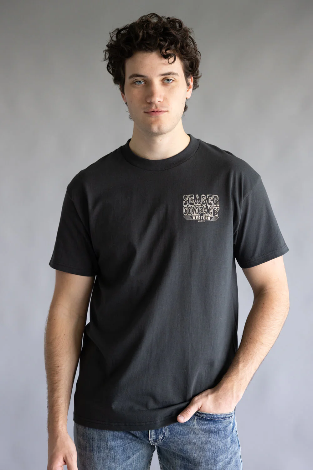 Seager Rattler Graphic T-Shirt for Men in Black | MTF25TRATTBLK-BLK - Image 2