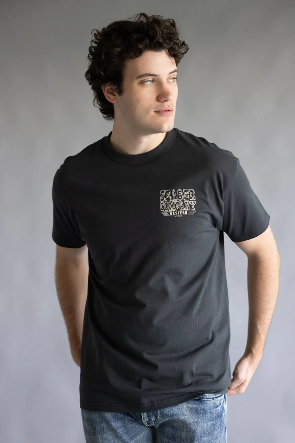 Seager Rattler Graphic T-Shirt for Men in Black | MTF25TRATTBLK-BLK - Image 3