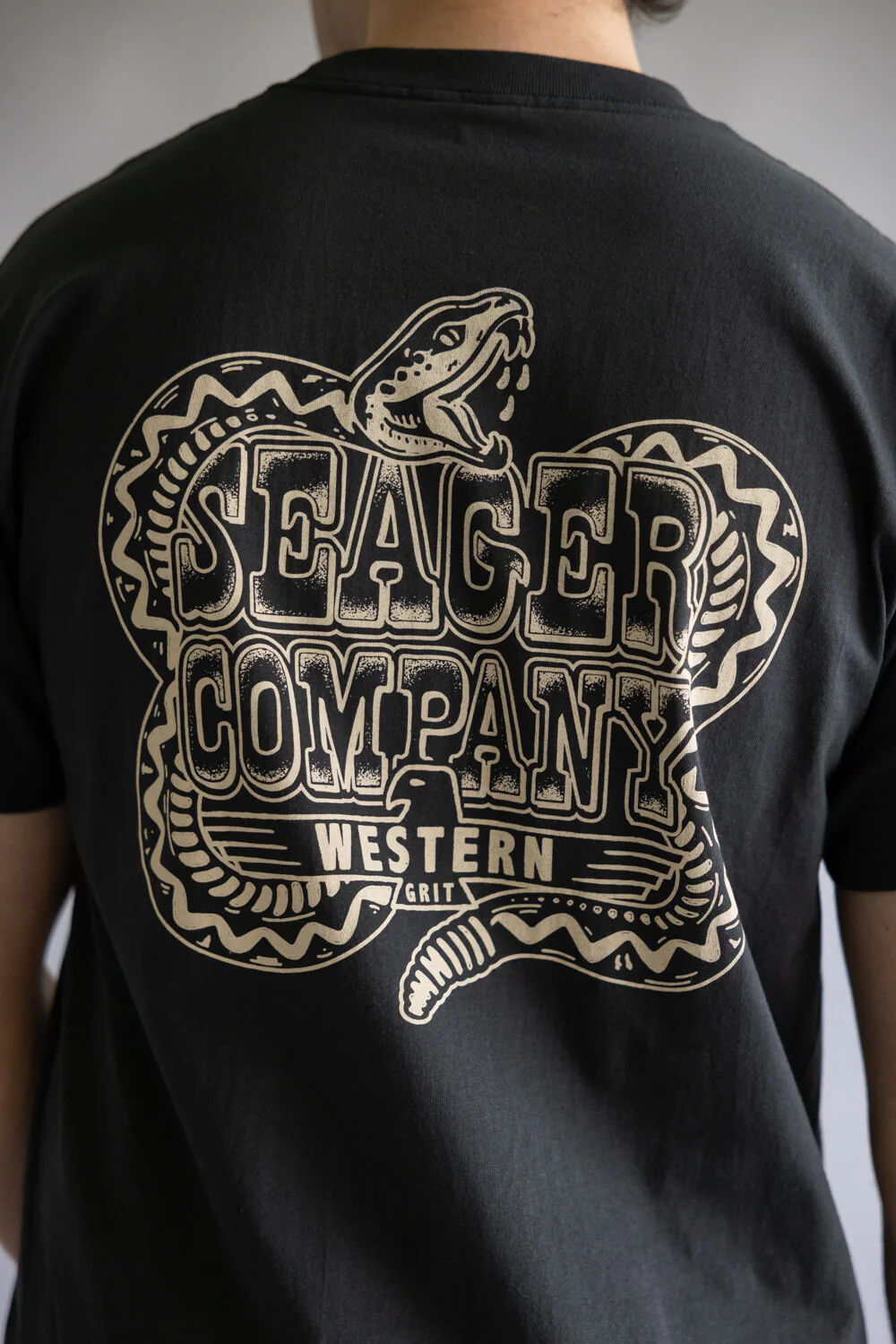 Seager Rattler Graphic T-Shirt for Men in Black | MTF25TRATTBLK-BLK - Image 5