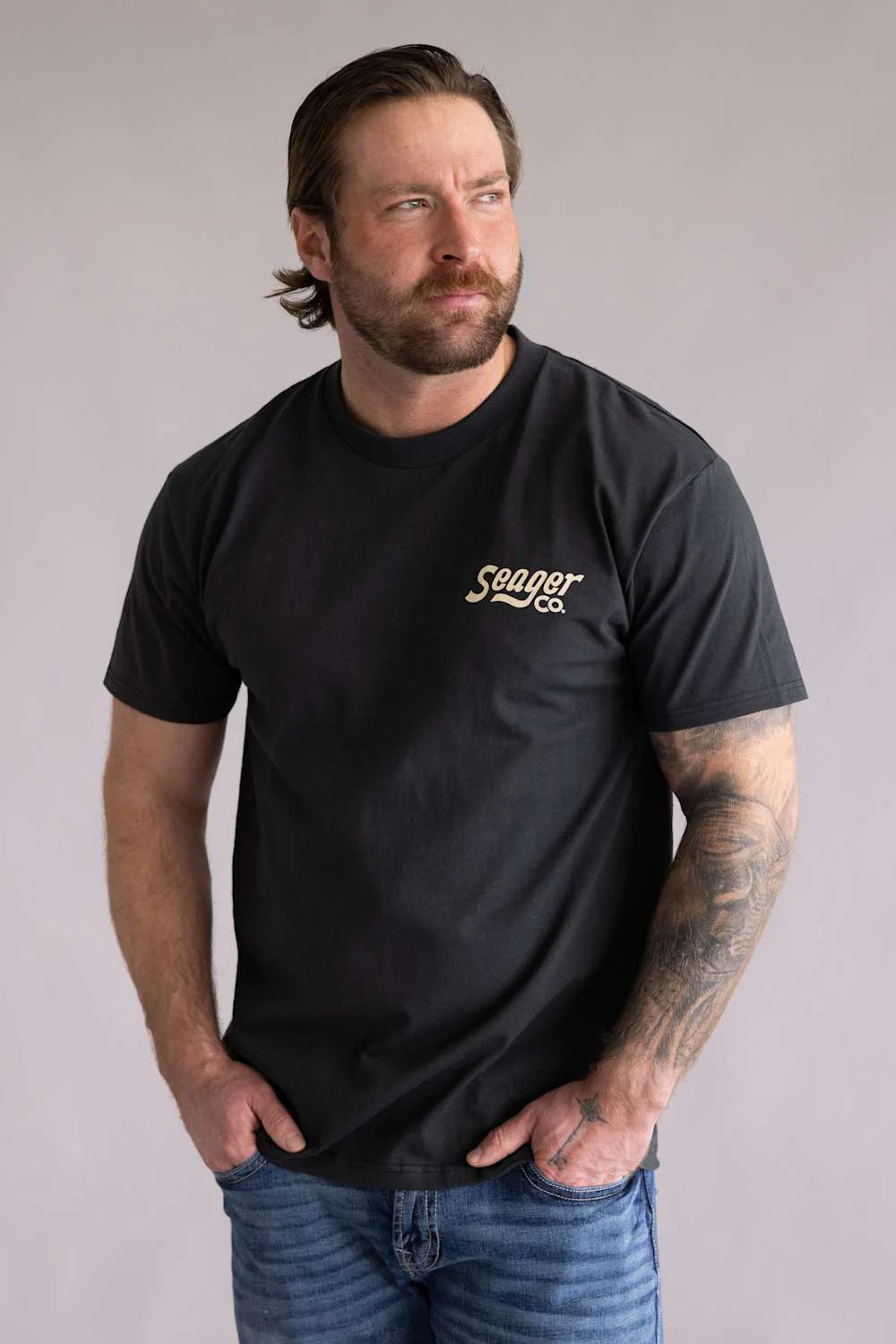 Seager Romero T-Shirt for Men in Vintage Black | MTSP26ROMEBLK - Image 2