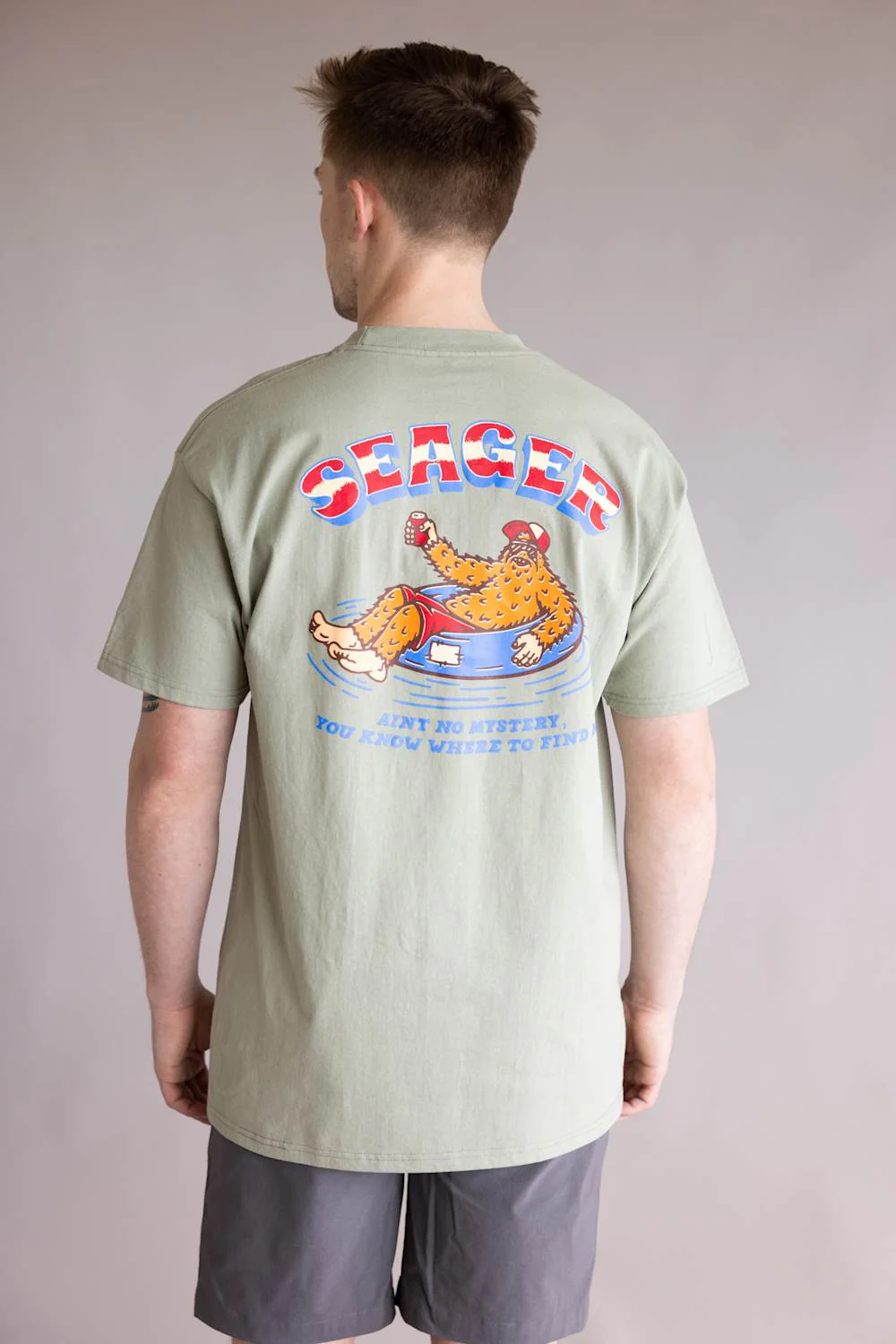 Seager Tubular T-Shirt for Men in Desert Green | MTSP26TUBLGRN - Image 4