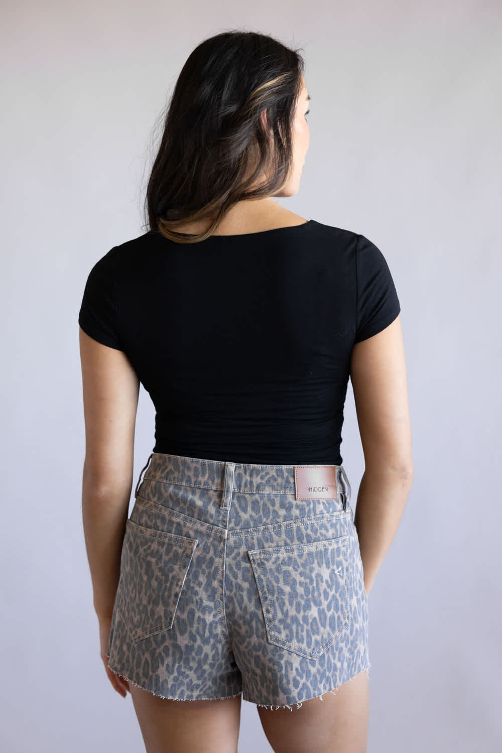 Be Cool Seamless Double Layer Knit T-Shirt for Women in Black | 19211-BLACK - Image 3