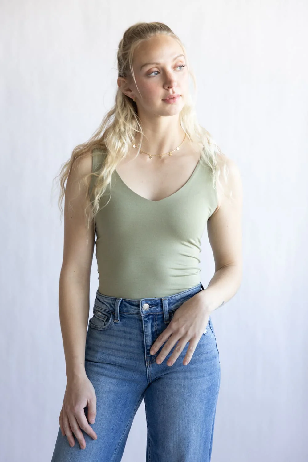 Be Cool Seamless Double Layer Knit Basic Tank Top for Women - Image 5