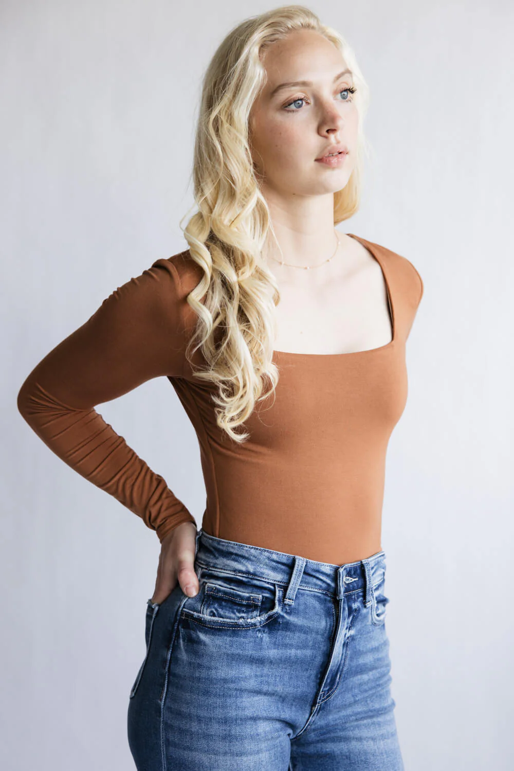 Be Cool Seamless Double Layer Square Neck Shirt for Women - Image 2