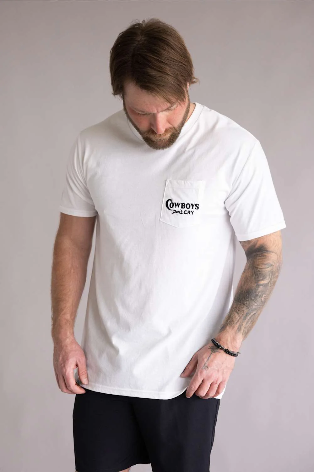 Sendero Provisions Co. Cowboys Don’t Cry T-Shirt for Men in Vintage White | SPCS123S22-VINTAGE WHITE - Image 5