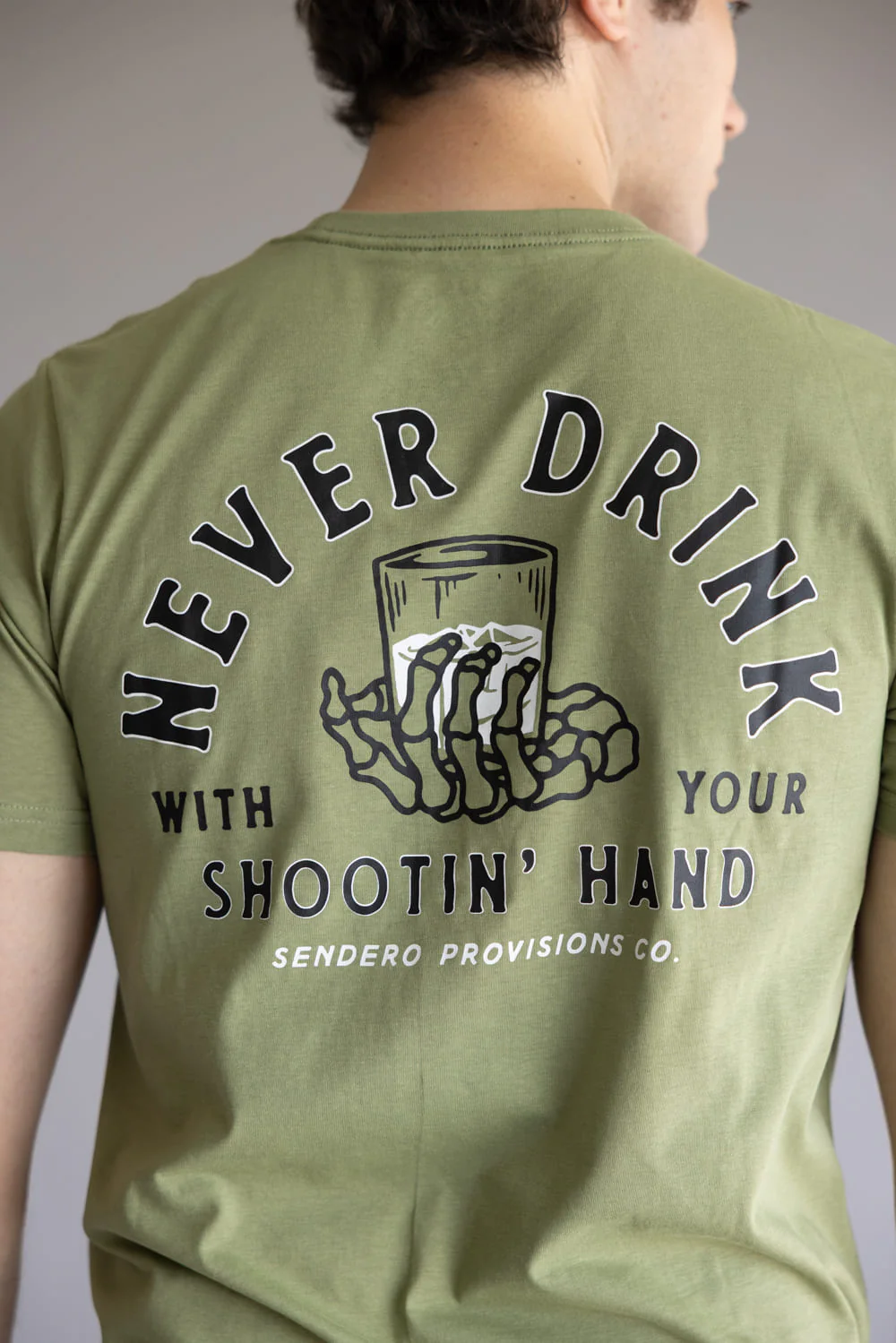 Sendero Provisions Co. Shootin Hand T-Shirt for Men in Sage Green | SPCS120P15-SAGE - Image 4