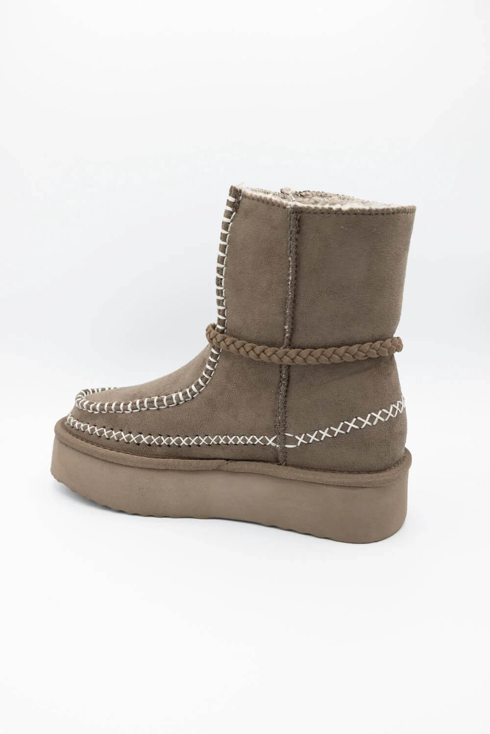 Shu Shop Winona Booties for Women in Taupe | WINONA-TAUPE - Image 3
