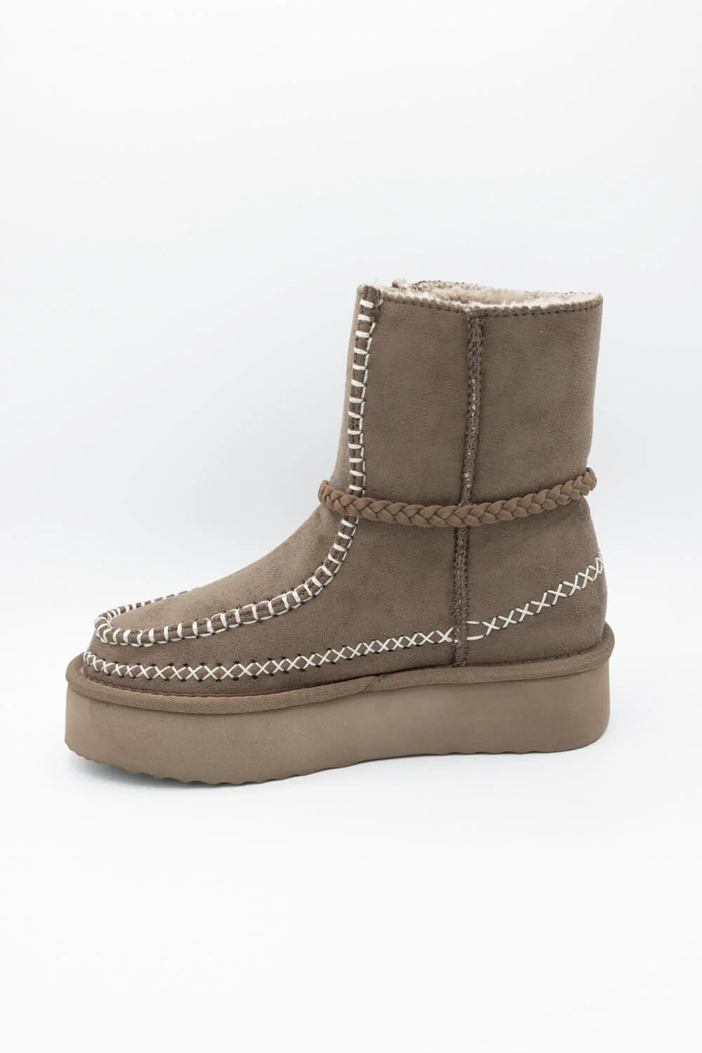 Shu Shop Winona Booties for Women in Taupe | WINONA-TAUPE - Image 4