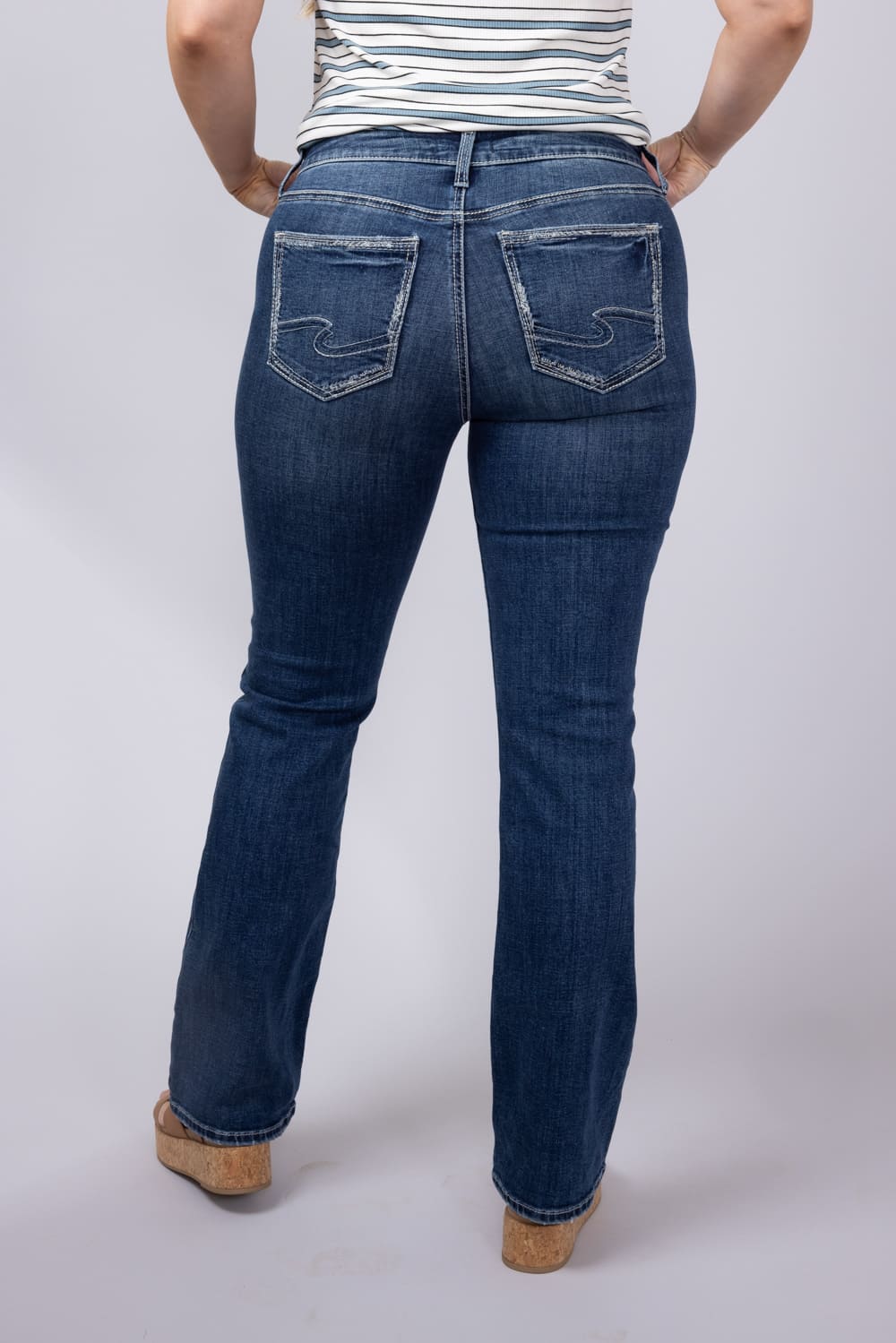Silver Jeans Suki Slim Bootcut Mid Rise Jeans for Women | L93616ECF340 - Image 2
