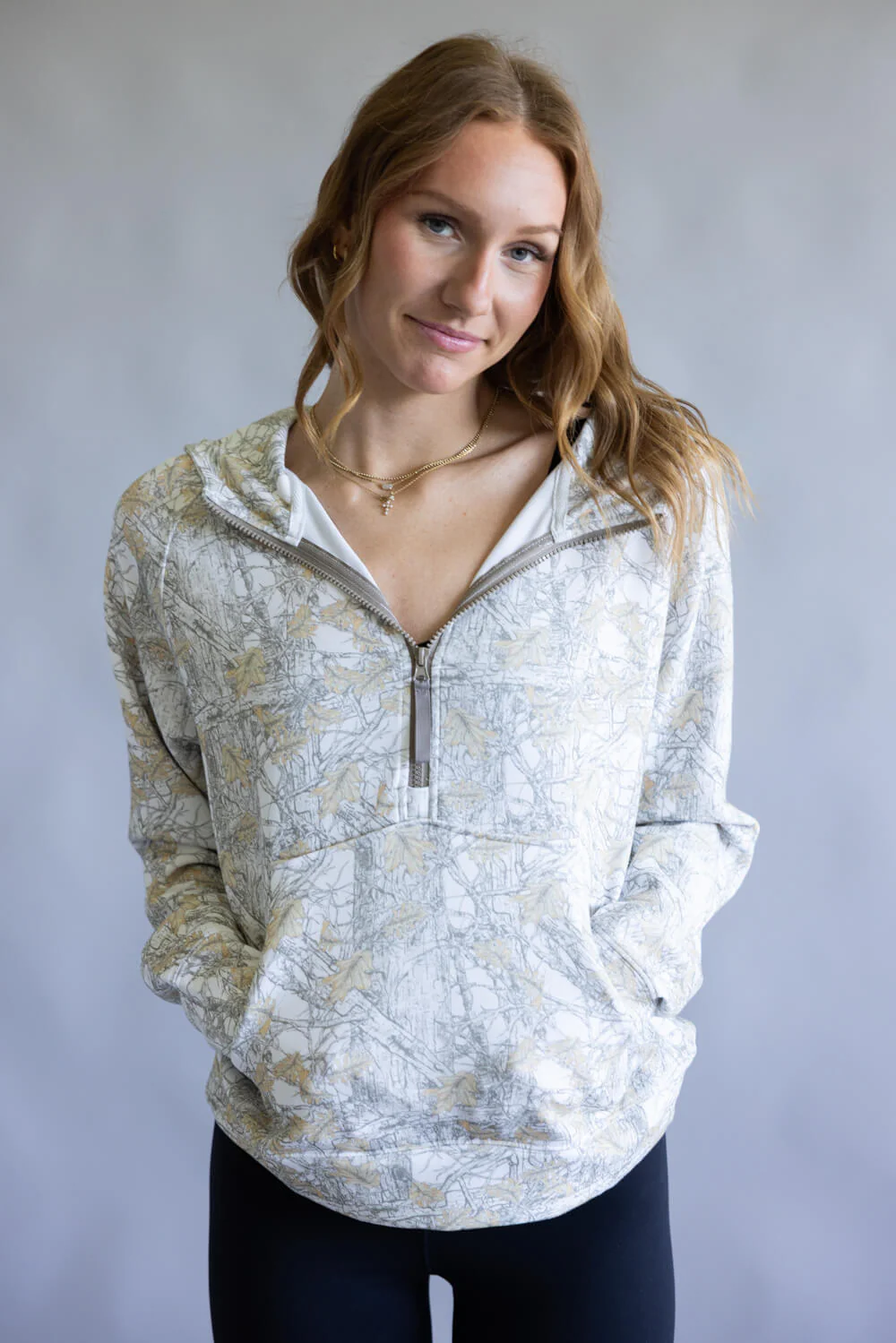 Simply Southern Alara 1/2 Zip Camo Hoodie for Women - Image 2
