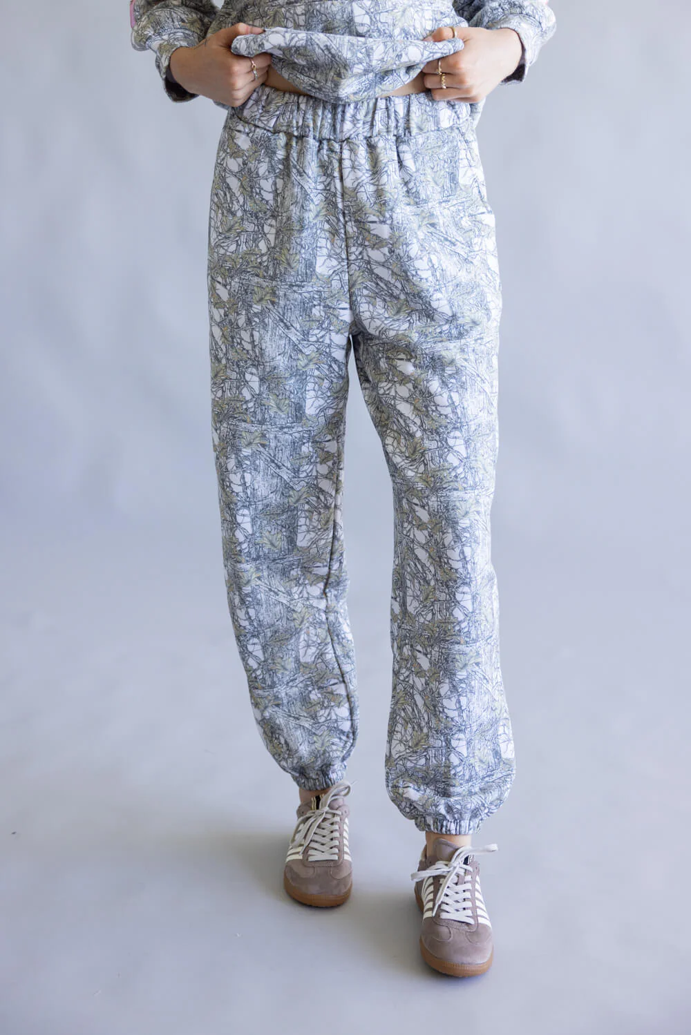Simply Southern Alice Bow Jogger for Women in Grey Camo | PP-0225-PNT-ALICE-CAMO - Image 3