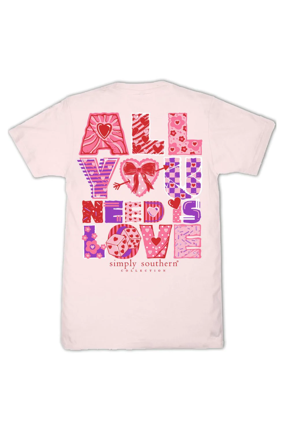 Simply Southern All You Need Is Love T-Shirt for Women in Rosy Pink | SS-LOVE-ROSY - Image 2