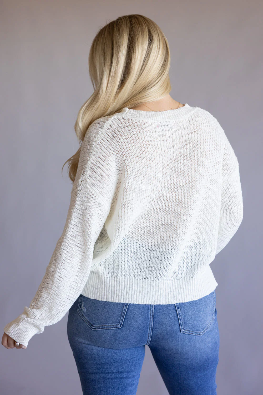 Simply Southern America Embroidered Sweater for Women in Cream | PP-0126-SWTR-AMERICA - Image 3